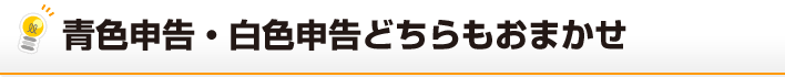 青色申告・白色申告どちらもおまかせ